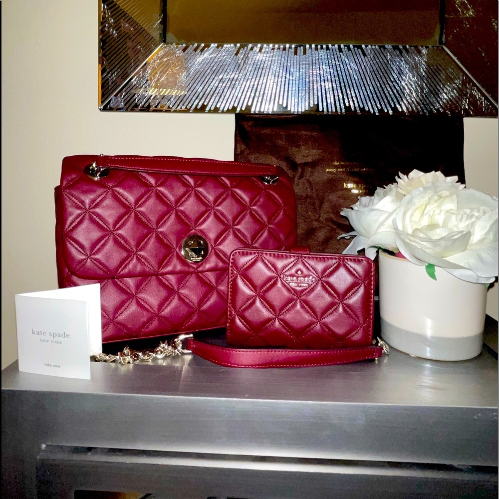 ♠️Kate Spade Natalia medium flap shoulder bag & matching Natalia Wallet♠️